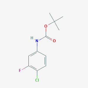 N-Boc-4-chloro-3-fluoroaniline chemical structure (CAS 869299-68-3)