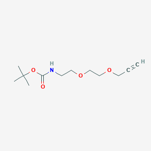 tert-Butyl (2-(2-(prop-2-yn-1-yloxy)ethoxy)ethyl)carbamate chemical structure (CAS 869310-84-9)