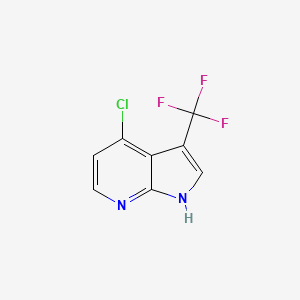 4-Chloro-3-(trifluoromethyl)-1H-pyrrolo[2,3-b]pyridine chemical structure (CAS 869335-75-1)