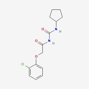 2-(2-Chlorophenoxy)-N-(cyclopentylcarbamoyl)acetamide chemical structure (CAS 869354-55-2)