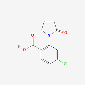 4-Chloro-2-(2-oxopyrrolidin-1-yl)benzoic acid chemical structure (CAS 869464-85-7)
