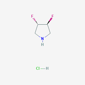 trans-3,4-Difluoropyrrolidine hydrochloride chemical structure (CAS 869481-92-5)