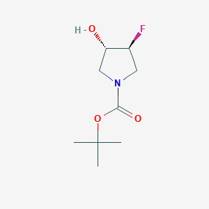 trans-tert-Butyl 3-fluoro-4-hydroxypyrrolidine-1-carboxylate chemical structure (CAS 869481-93-6)