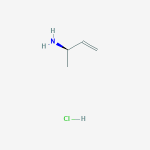 (R)-But-3-en-2-amine hydrochloride chemical structure (CAS 869485-70-1)