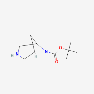tert-Butyl 3,6-diazabicyclo[3.1.1]heptane-6-carboxylate chemical structure (CAS 869494-16-6)
