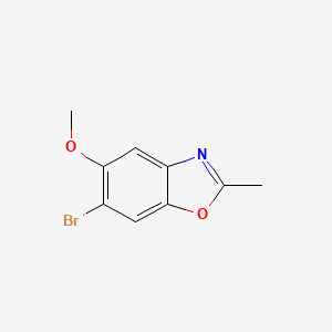6-Bromo-5-methoxy-2-methylbenzo[d]oxazole chemical structure (CAS 869561-95-5)