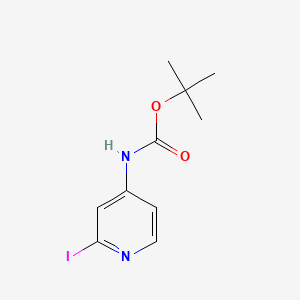 tert-Butyl (2-iodopyridin-4-yl)carbamate chemical structure (CAS 869735-25-1)