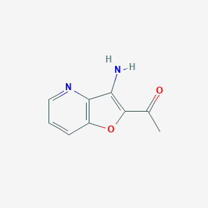 1-(3-Aminofuro[3,2-b]pyridin-2-yl)ethanone chemical structure (CAS 869789-21-9)