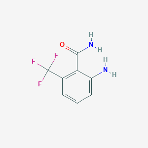 2-Amino-6-(trifluoromethyl)benzamide chemical structure (CAS 869936-81-2)