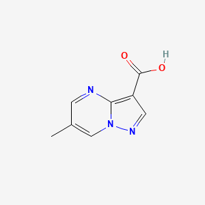 6-Methylpyrazolo[1,5-a]pyrimidine-3-carboxylic acid chemical structure (CAS 869941-96-8)