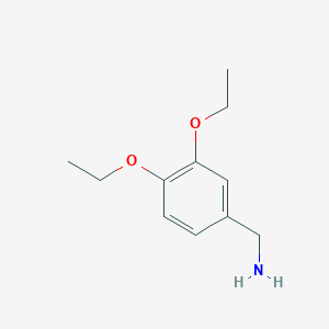 (3,4-Diethoxyphenyl)methanamine chemical structure (CAS 869942-88-1)