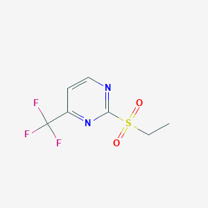 2-(Ethylsulfonyl)-4-(trifluoromethyl)pyrimidine chemical structure (CAS 869949-05-3)