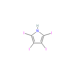 2,3,4,5-Tetraiodo-1H-pyrrole chemical structure (CAS 87-58-1)