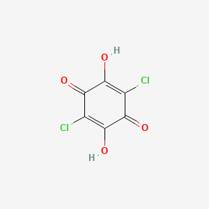 2,5-Dichloro-3,6-dihydroxycyclohexa-2,5-diene-1,4-dione chemical structure (CAS 87-88-7)