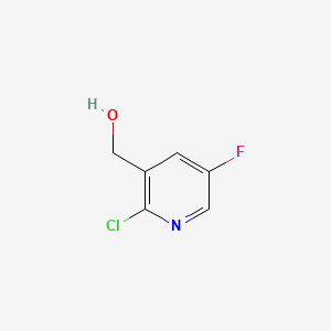 (2-Chloro-5-fluoropyridin-3-yl)methanol chemical structure (CAS 870063-52-8)