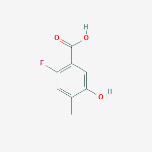 2-Fluoro-5-hydroxy-4-methylbenzoic acid chemical structure (CAS 870221-14-0)