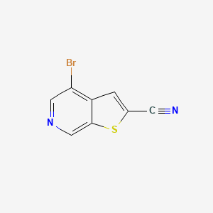 4-Bromothieno[2,3-c]pyridine-2-carbonitrile chemical structure (CAS 870235-00-0)