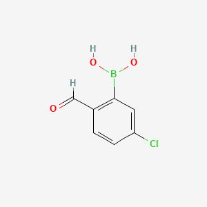 5-Chloro-2-formylphenylboronic acid chemical structure (CAS 870238-36-1)