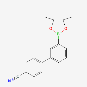 3'-(4,4,5,5-Tetramethyl-1,3,2-dioxaborolan-2-yl)-[1,1'-biphenyl]-4-carbonitrile chemical structure (CAS 870244-08-9)