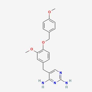 5-(3-Methoxy-4-((4-methoxybenzyl)oxy)benzyl)pyrimidine-2,4-diamine chemical structure (CAS 870483-87-7)