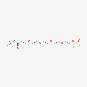 Mes-peg4-t-butyl ester chemical structure (CAS 870487-48-2)