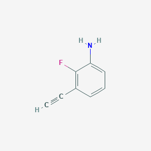 3-Ethynyl-2-fluoroaniline chemical structure (CAS 870606-34-1)