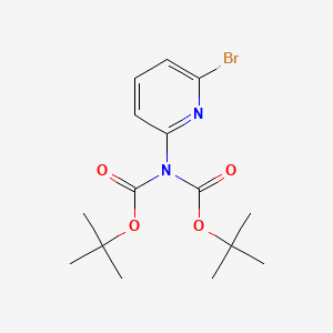 Di-tert-butyl 6-bromopyridin-2-ylimidodicarbonate chemical structure (CAS 870703-61-0)