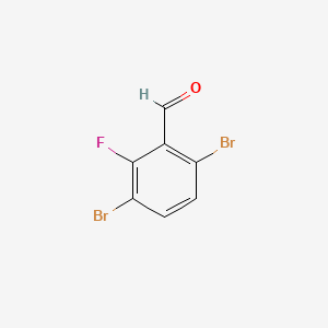 3,6-Dibromo-2-fluorobenzaldehyde chemical structure (CAS 870703-68-7)