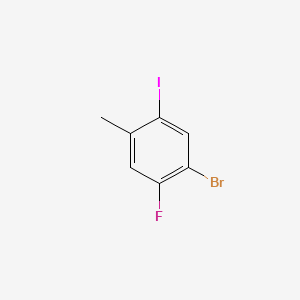 1-Bromo-2-fluoro-5-iodo-4-methylbenzene chemical structure (CAS 870704-15-7)