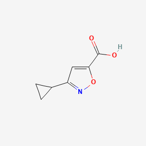 3-Cyclopropylisoxazole-5-carboxylic acid chemical structure (CAS 870704-25-9)