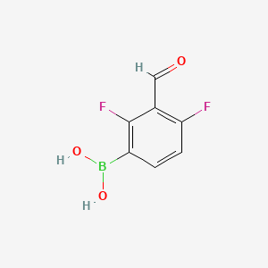 (2,4-Difluoro-3-formylphenyl)boronic acid chemical structure (CAS 870718-06-2)