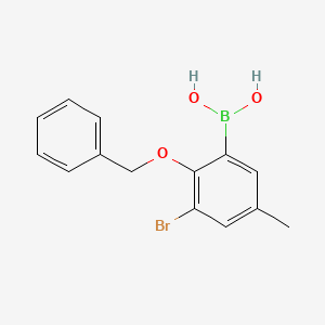 (2-(Benzyloxy)-3-bromo-5-methylphenyl)boronic acid chemical structure (CAS 870777-20-1)