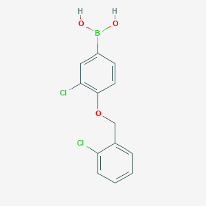 (3-Chloro-4-((2-chlorobenzyl)oxy)phenyl)boronic acid chemical structure (CAS 870777-26-7)