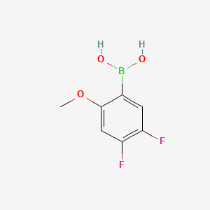 (4,5-Difluoro-2-methoxyphenyl)boronic acid chemical structure (CAS 870777-32-5)