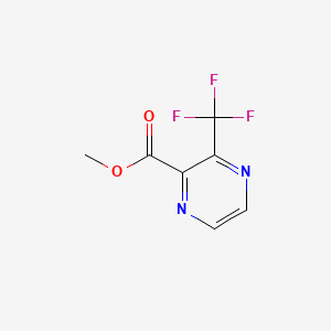 Methyl 3-(trifluoromethyl)pyrazine-2-carboxylate chemical structure (CAS 870787-05-6)