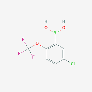 (5-Chloro-2-(trifluoromethoxy)phenyl)boronic acid chemical structure (CAS 870822-78-9)
