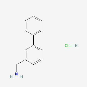 [1,1'-Biphenyl]-3-ylmethanamine hydrochloride chemical structure (CAS 870837-46-0)
