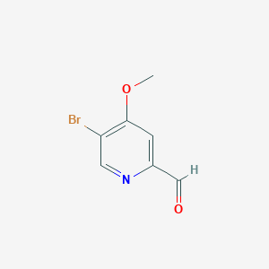 5-Bromo-4-methoxypicolinaldehyde chemical structure (CAS 870837-85-7)