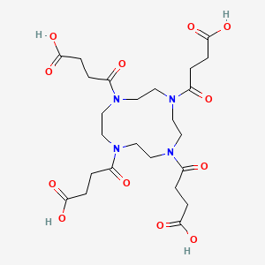 4,4',4'',4'''-(1,4,7,10-Tetraazacyclododecane-1,4,7,10-tetrayl)tetrakis(4-oxobutanoic acid) chemical structure (CAS 870994-56-2)