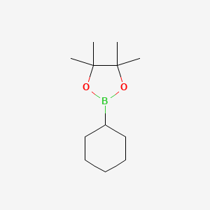 2-Cyclohexyl-4,4,5,5-tetramethyl-1,3,2-dioxaborolane chemical structure (CAS 87100-15-0)