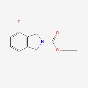 tert-Butyl 4-fluoroisoindoline-2-carboxylate chemical structure (CAS 871013-93-3)
