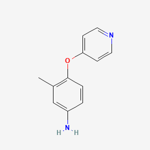3-Methyl-4-(pyridin-4-yloxy)aniline chemical structure (CAS 871020-28-9)
