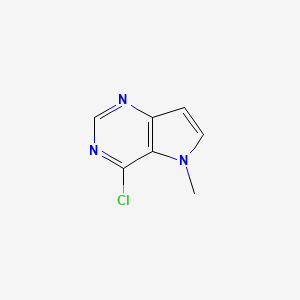 4-Chloro-5-methyl-5H-pyrrolo[3,2-d]pyrimidine chemical structure (CAS 871024-38-3)
