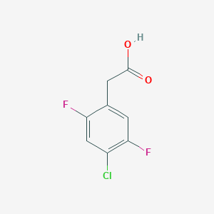 2-(4-Chloro-2,5-difluorophenyl)acetic acid chemical structure (CAS 871035-61-9)