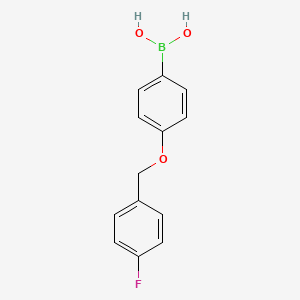 (4-((4-Fluorobenzyl)oxy)phenyl)boronic acid chemical structure (CAS 871125-82-5)
