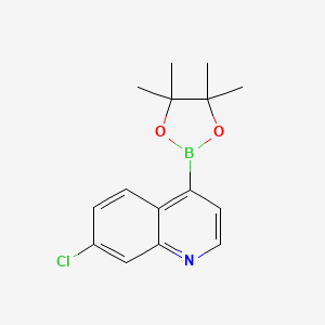 7-Chloro-4-(4,4,5,5-tetramethyl-1,3,2-dioxaborolan-2-yl)quinoline chemical structure (CAS 871125-83-6)