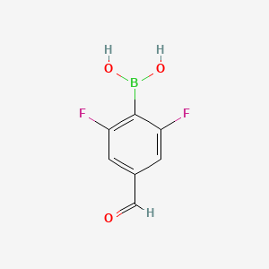 (2,6-Difluoro-4-formylphenyl)boronic acid chemical structure (CAS 871125-93-8)