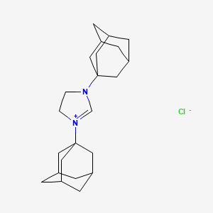 1,3-Di(adamantan-1-yl)-4,5-dihydro-1H-imidazol-3-ium chloride chemical structure (CAS 871126-33-9)