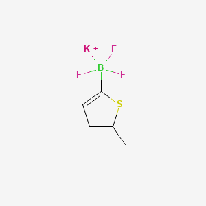 Potassium trifluoro(5-methylthiophen-2-yl)borate chemical structure (CAS 871231-40-2)