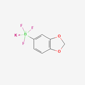 Potassium benzo[d][1,3]dioxol-5-yltrifluoroborate chemical structure (CAS 871231-46-8)